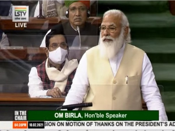 Prime Minister Narendra Modi in Lok Sabha on Wednesday. (Photo/ANI)
