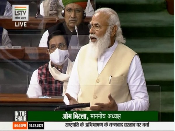 Prime Minister Narendra Modi in Lok Sabha on Wednesday. (Photo/ANI)