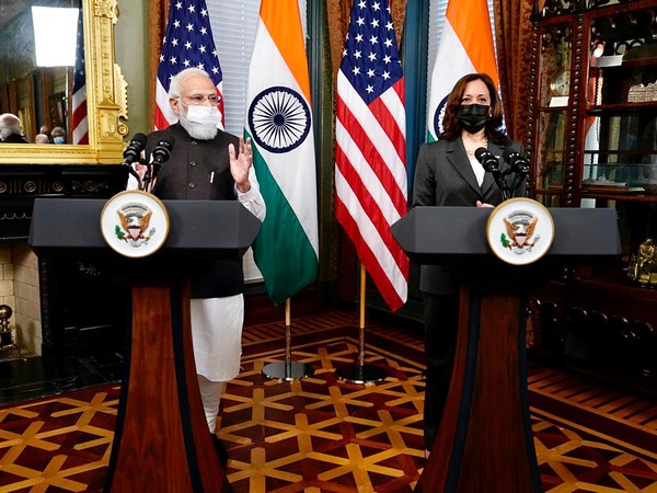 Prime Minister Narendra Modi addressing a joint press conference with US Vice President Kamala Harris on Thursday.