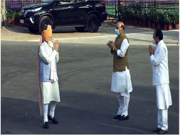Prime Minister Narendra Modi at Red Fort (Photo/ANI)