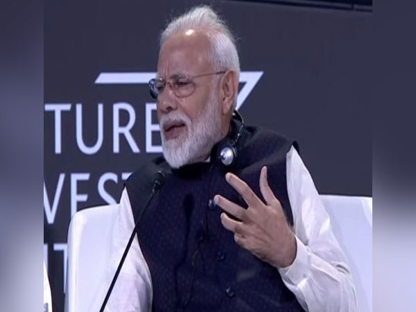 Prime Minister Narendra Modi speaking at the Future Investment Initiative at Riyadh on Tuesday. Photo/ANI