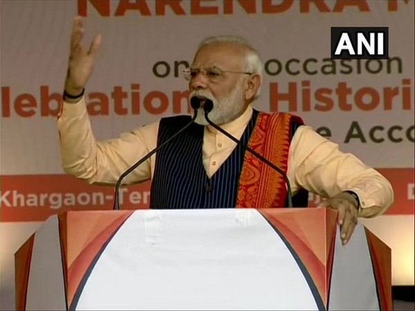 Prime Minister Narendra Modi addressing a gathering in Kokrajhar on Friday.