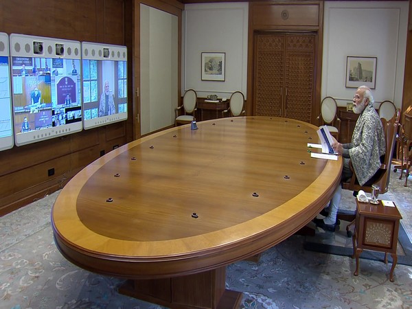 PM Narendra Modi chairs meeting with top govt officials on COVID-19 situation (Image courtesy: PMO)