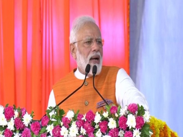 Prime Minister Narendra Modi addressing the people in Kevadia, Gujarat on Tuesday.