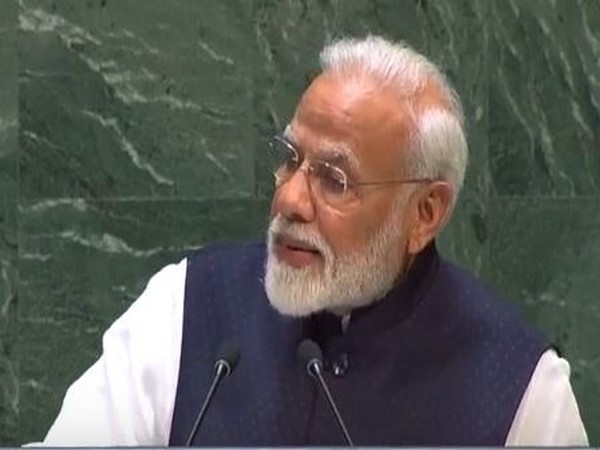 Prime Minister Narendra Modi addressing the UNGA in New York on Friday