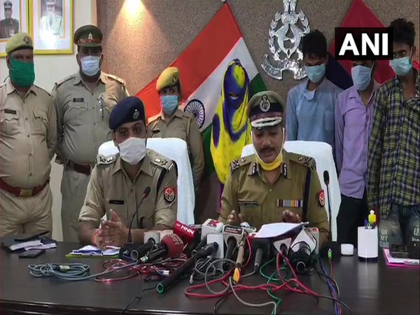 Mohit Agarwal, IG Kanpur Range addressing a press conference in Kanpur on Friday. [Photo/ANI]