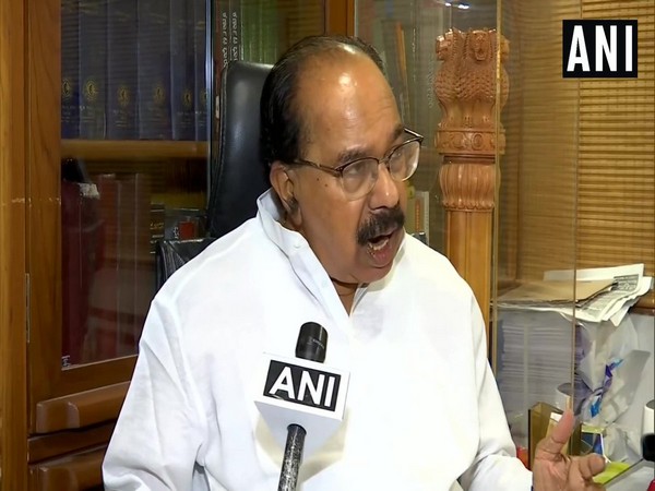 Congress leader Veerappa Moily speaking to ANI in Bengaluru, Karnataka on Wednesday. 