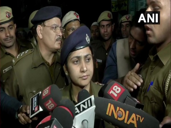 North Delhi DCP Monika Bhardwaj speaking to reporters in New Delhi on Sunday.