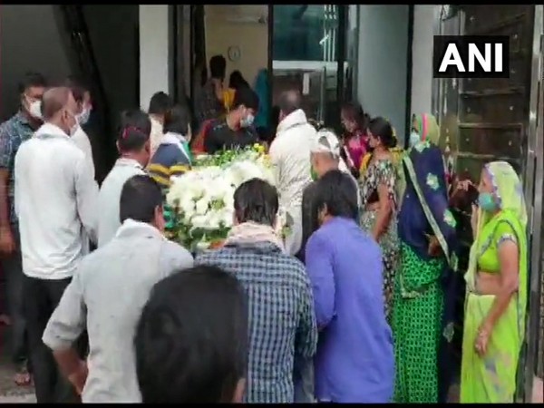 The mortal remains of co-pilot Akhilesh Kumar reached his native place today morning. (Photo/ANI)
