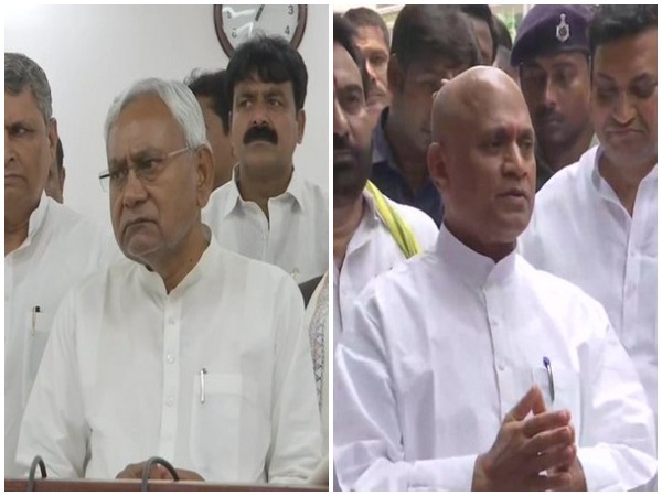 Bihar Chief Minister Nitish Kumar and Union Steel Minister RCP Singh (Photo/ANI)