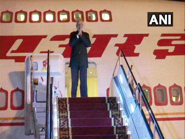 Prime Minister Narendra Modi emplaning for New Delhi in Bishkek on Friday (Photo/ANI)