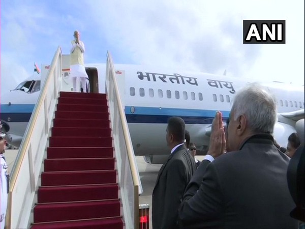 Prime Minister Narendra Modi wrapping up his two-nation official trip in Colombo on Sunday (Photo/ANI)