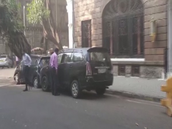 NCB officials inspect the seized cars near the NCB office in Mumbai (Photo/ ANI)