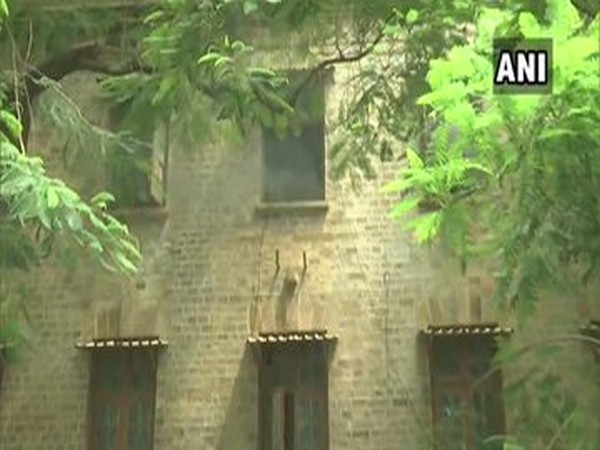 A visual of the fire incident at Exchange Building at Ballard Estate in Mumbai. Photo/ANI