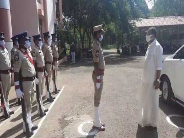 Union Minister V Muraleedharan in Kadapa Central Jail. (ANI/photo)