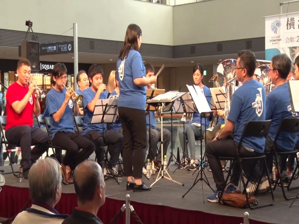 YCC Gospel lovers gospel choir performing at the Yokohama music festival on Sunday.
