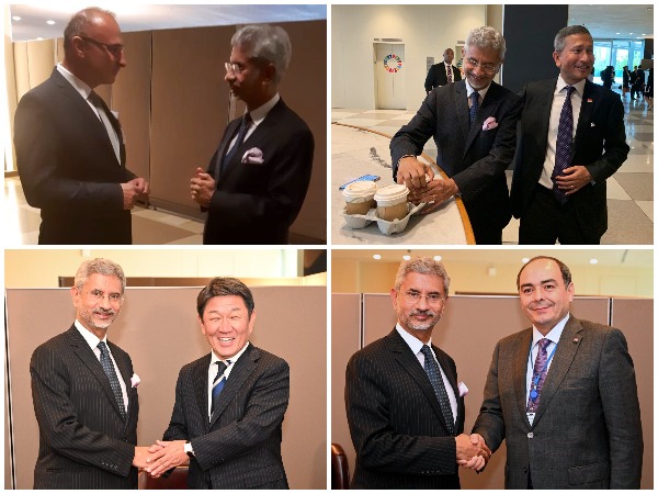 External Affairs Minister S Jaishankar meets foreign diplomats on UNGA sidelines in New York on Thursday.