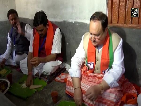 Bharatiya Janata Party President JP Nadda on January 9 visited a farmer's house in West Bengal's Bardhaman.
