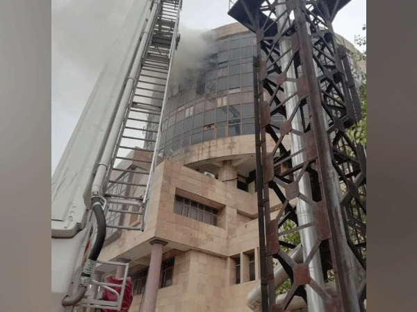 Fire broke out at Directorate General of Health Services (DGHS) Office in Karkardooma on Friday. Photo/ANI