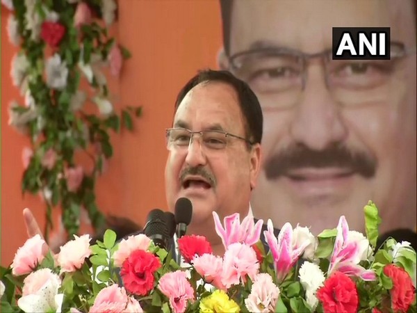 BJP working president J P Nadda speaking in Daltonganj, Jharkhand on Saturday.