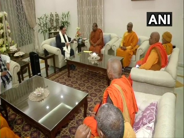 Members of the Bhartiya Baudh Sangh with BKMembers of the Bhartiya Baudh Sangh with BJP working president JP Nadda in New Delhi on Monday.