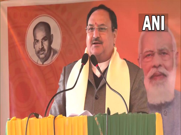 BJP chief JP Nadda in Manipur (Photo/ANI)