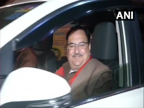 BJP president JP Nadda leaving after the party meeting in New Delhi on Wednesday.