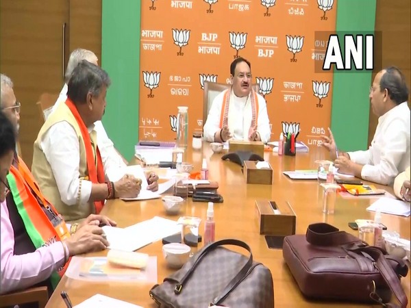 BJP national president JP Nadda chairs a meeting of the party's national general secretaries (Photo/ ANI)