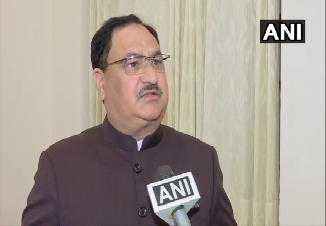 BJP president JP Nadda speaking to ANI in New Delhi on Friday.