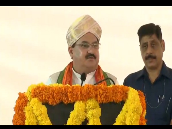 BJP working president JP Nadda addressing a meet of intellectuals on 'One India, One Constitution' in Bengaluru on Sunday. Photo/ANI