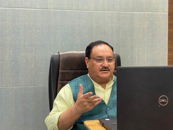 BJP president JP Nadda in a video conference with Bihar BJP leaders. 