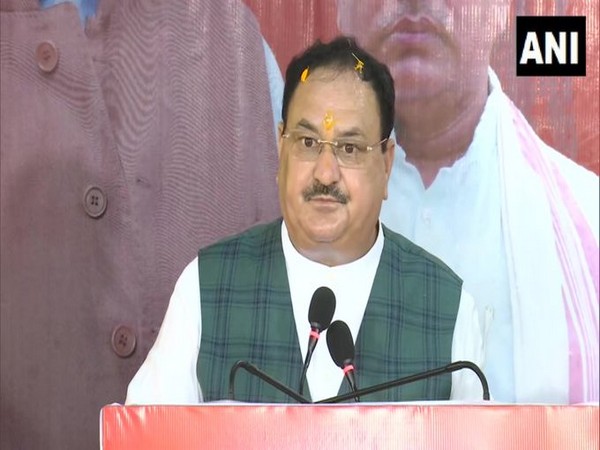 BJP President, JP Nadda addressing party workers in Kolkata. (Photo/ANI)