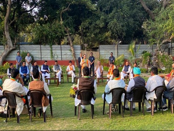 Rebel MP Congress at J P Nadda's residence. Photo/ANI