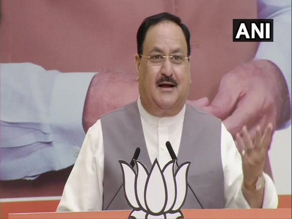 BJP president J P Nadda speaks at the video conference in New Delhi on Saturday. (Photo/ANI)