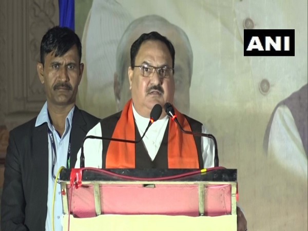 BJP working president JP Nadda addressing an event in Vadodara on Thursday