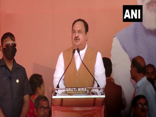 BJP chief JP Nadda addressing a rally in West Bengal on Thursday. (Photo/ANI)