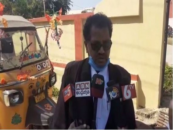Atchannaidu's lawyer G Ramarao speaking to reporters on Thursday.