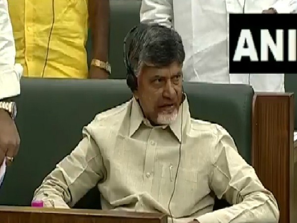 TDP Chief N Chandrababu Naidu in Andhra Pradesh Assembly on July 12. Photo/ANI