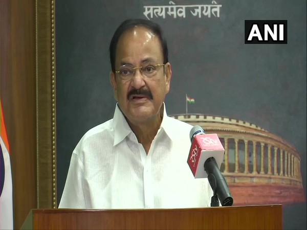 M Venkaiah Naidu, Vice president of India and Chairman of Rajya Sabha speaking during a book launch in New Delhi on Tuesday. (Photo/ANI)