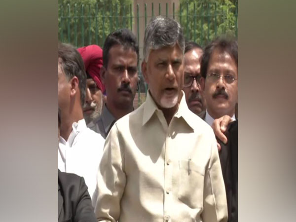 N Chandrababu Naidu addresing media persons outside Supreme Court on Tuesday