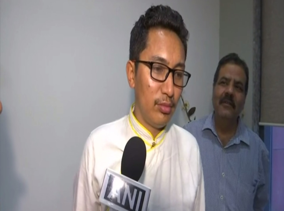 Ladakh MP Jamyang Tsering Namgyal talking to ANI on Monday. Photo/ANI