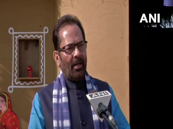 Union Minister Mukhtar Abbas Naqvi speaking to ANI on Tuesday.  [Photo/ANI]