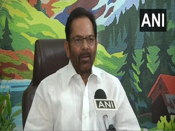 Union minister Mukhtar Abbas Naqvi. [Photo/ANI]