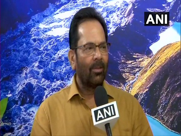 Union Minister Mukhtar Abbas Naqvi speaking to ANI in New Delhi on June 22. Photo/ANI