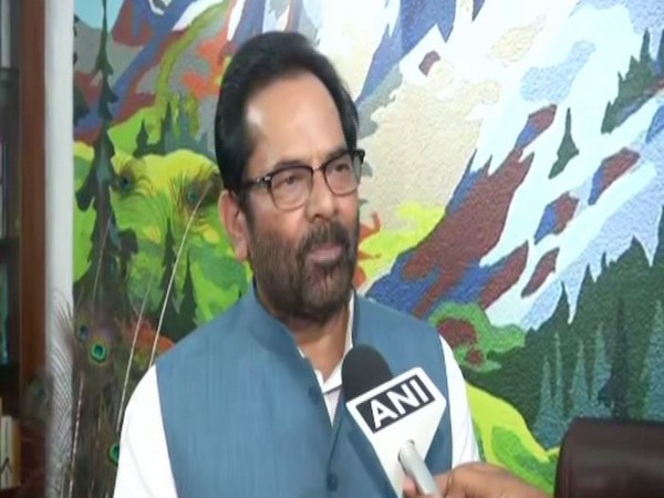 Union Minister Mukhtar Abbas Naqvi spoke to ANI on Wednesday. Photo/ANI