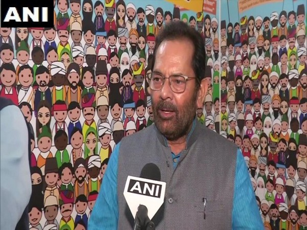 Union Minister Mukhtar Abbas Naqvi speaking to ANI on Thursday. 