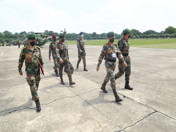 Photo from Army Chief General Manoj Mukund Naravane's visit to formations today.
