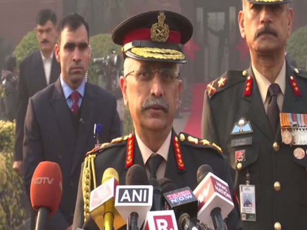 Lieutenant General MM Naravane speaking to reporters in New Delhi on Wednesday. Photo/ANI