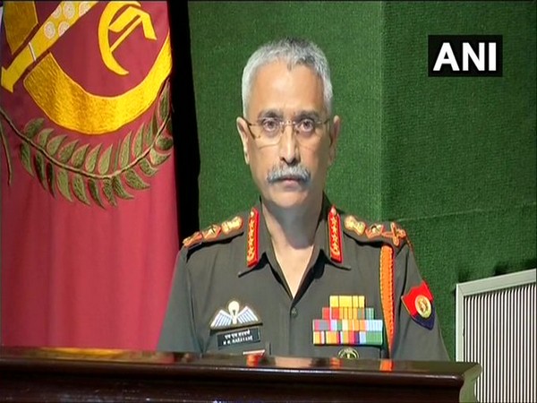 Army Chief General MM Naravane speaking at an event in New Delhi on Wednesday. Photo/ANI