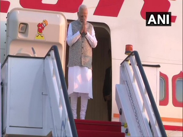 PM Narendra Modi arrives in Brasilia on Wednesday.